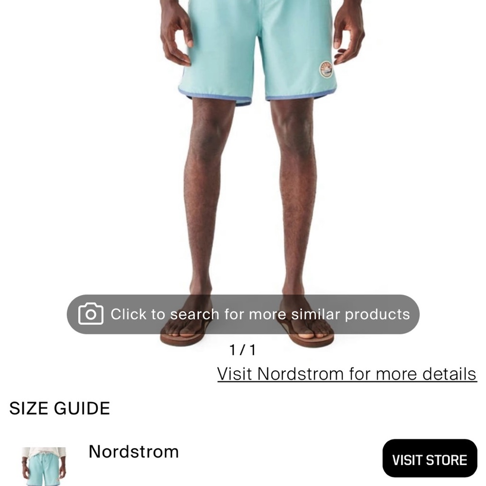Faherty Blue Board Shorts Classic Swimwear